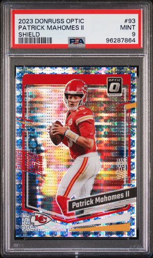 2023 Panini Donruss Optic #93 Patrick Mahomes Ii Shield /32 PSA 9