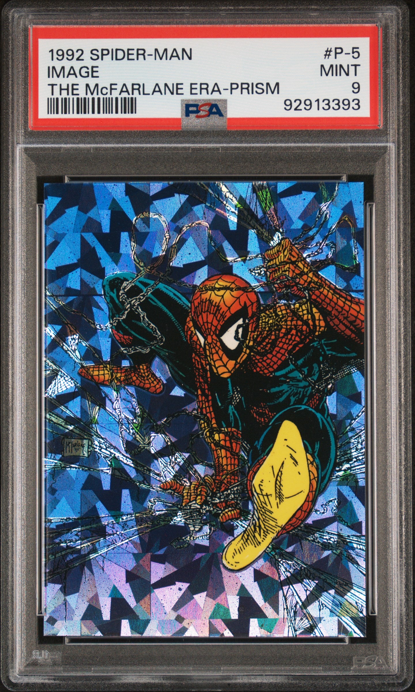 1992 Spider-Man The Mcfarlane Era #P-5 Image The Mcfarlane Era-Prism PSA 9