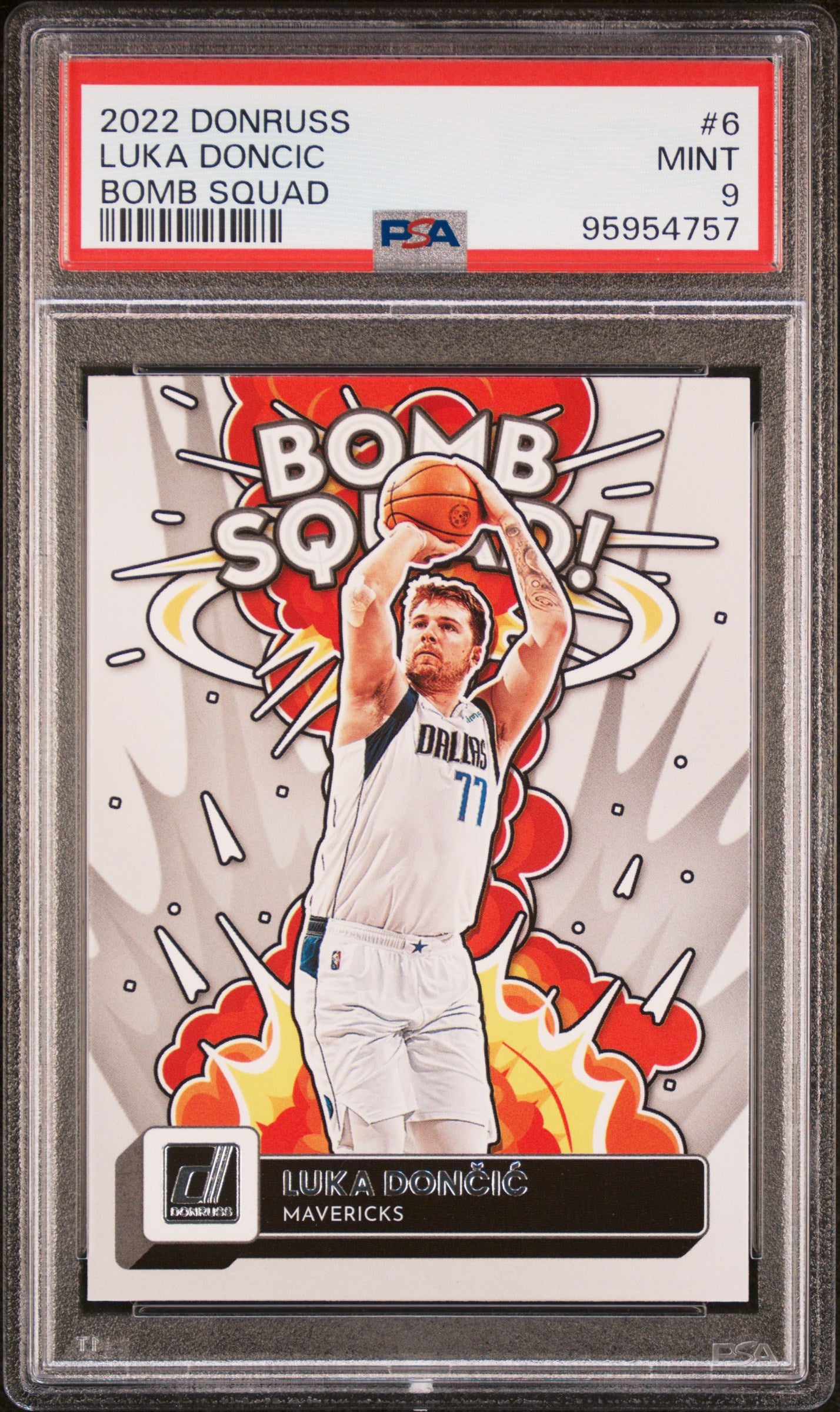 2022 Panini Donruss Bomb Squad #6 Luka Doncic Bomb Squad PSA 9