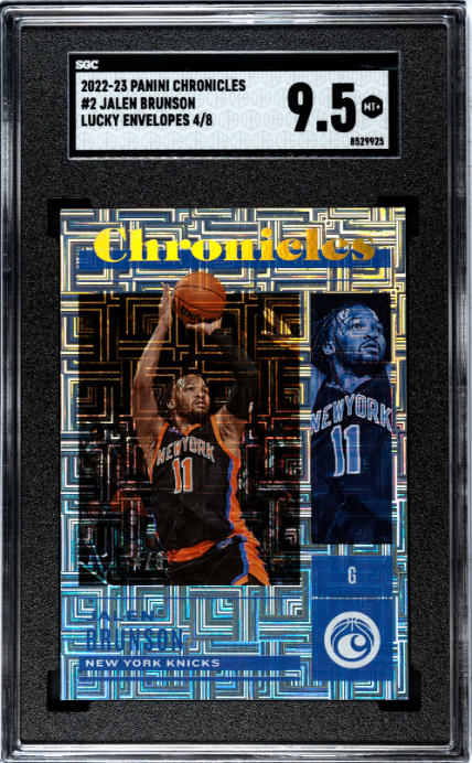 2022-23 Panini Chronicles #2 Jalen Brunson Lucky Envelopes SGC 9.5