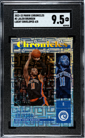 2022-23 Panini Chronicles #2 Jalen Brunson Lucky Envelopes SGC 9.5