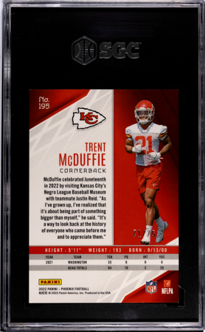 2022 Panini Phoenix #195 Trent Mcduffie Yellow SGC 9