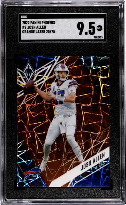 2022 Panini Phoenix #2 Josh Allen Orange Lazer SGC 9.5