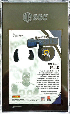 2021 Panini #GRG-MFA Marshall Faulk Vaunted Greats Auto. SGC 9.5