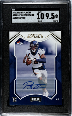 2021 Panini Playoff #244 Patrick Surtain II Auto. SGC 9.5