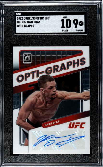 2022 Donruss Optic Ufc #OG-NDZ Nate Diaz Opti-Graphs SGC 9