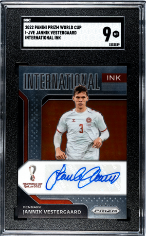 2022 Panini Prizm World Cup #I-JVE Jannik Vestergaard International Ink SGC 9