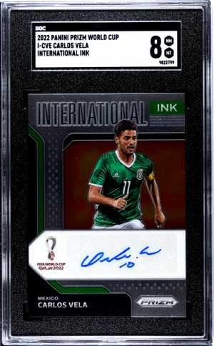 2022 Panini Prizm World Cup #I-CVE Carlos Vela International Ink SGC 8