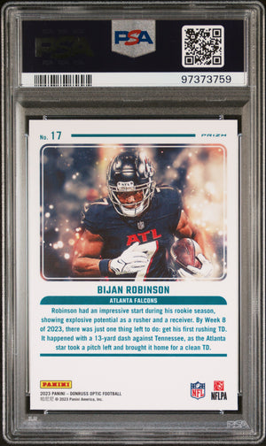 2023 Panini Donruss Optic Mythical #17 Bijan Robinson PSA 9