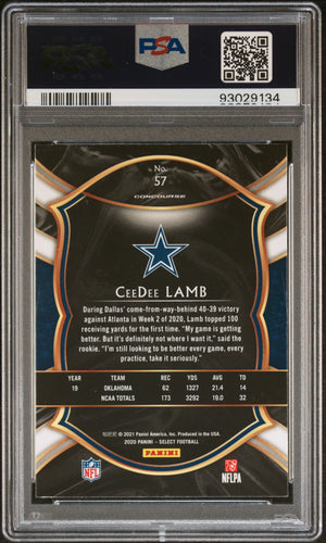 2020 Panini Select #57 Ceedee Lamb PSA 10