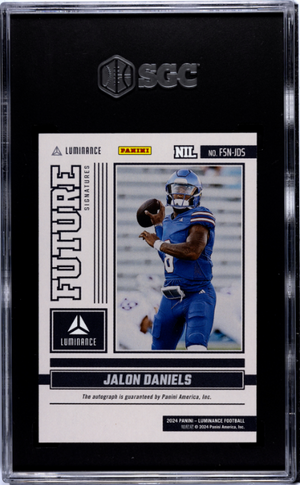 2024 Panini Luminance #FSN-JDS Jalon Daniels Future Sigs. Nil SGC 10