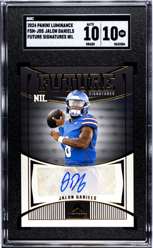 2024 Panini Luminance #FSN-JDS Jalon Daniels Future Sigs. Nil SGC 10