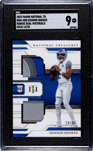 2023 Panini National Treasures #RDM-HHR Hendon Hooker Rookie Gold SGC 9