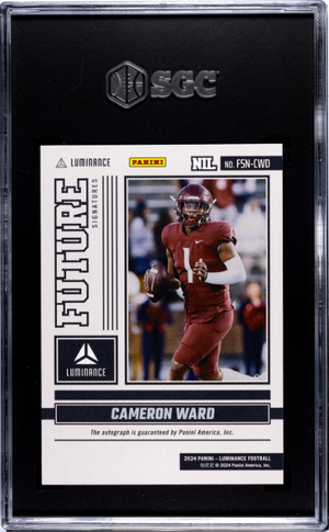 2024 Panini Luminance #FSN-CWD Cameron Ward Future Sigs. Nil SGC 10