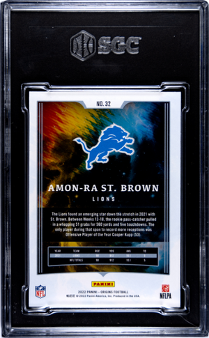 2022 Panini Origins #32 Amon-Ra St. Brown Orange SGC 8.5