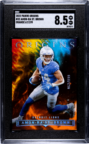 2022 Panini Origins #32 Amon-Ra St. Brown Orange SGC 8.5