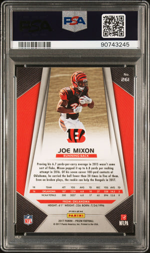 2017 Panini Prizm #261 Joe Mixon Pink Prizm PSA 9