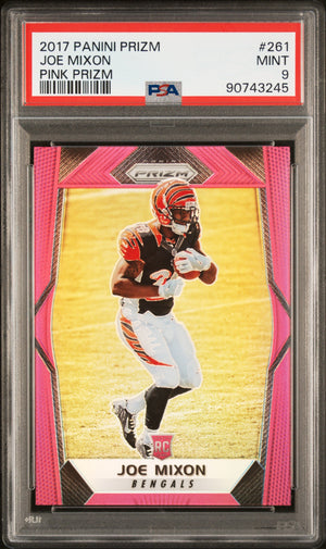 2017 Panini Prizm #261 Joe Mixon Pink Prizm PSA 9