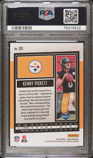 2022 Panini Score #301 Kenny Pickett PSA 10