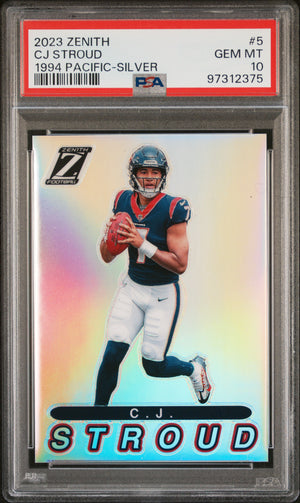 2023 Panini Zenith 1994 Pacific #5 Cj Stroud 1994 Pacific-Silver PSA 10