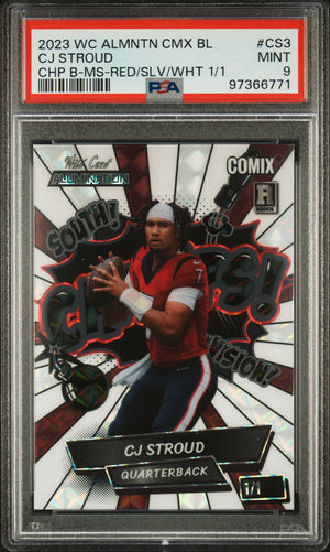 2023 Wild Card Alumination Comix Cj Stroud Black Label #CS3 Cj Stroud  1/1 PSA 9