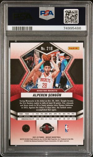 2021-22 Panini Mosaic #218 Alperen Sengun PSA 9