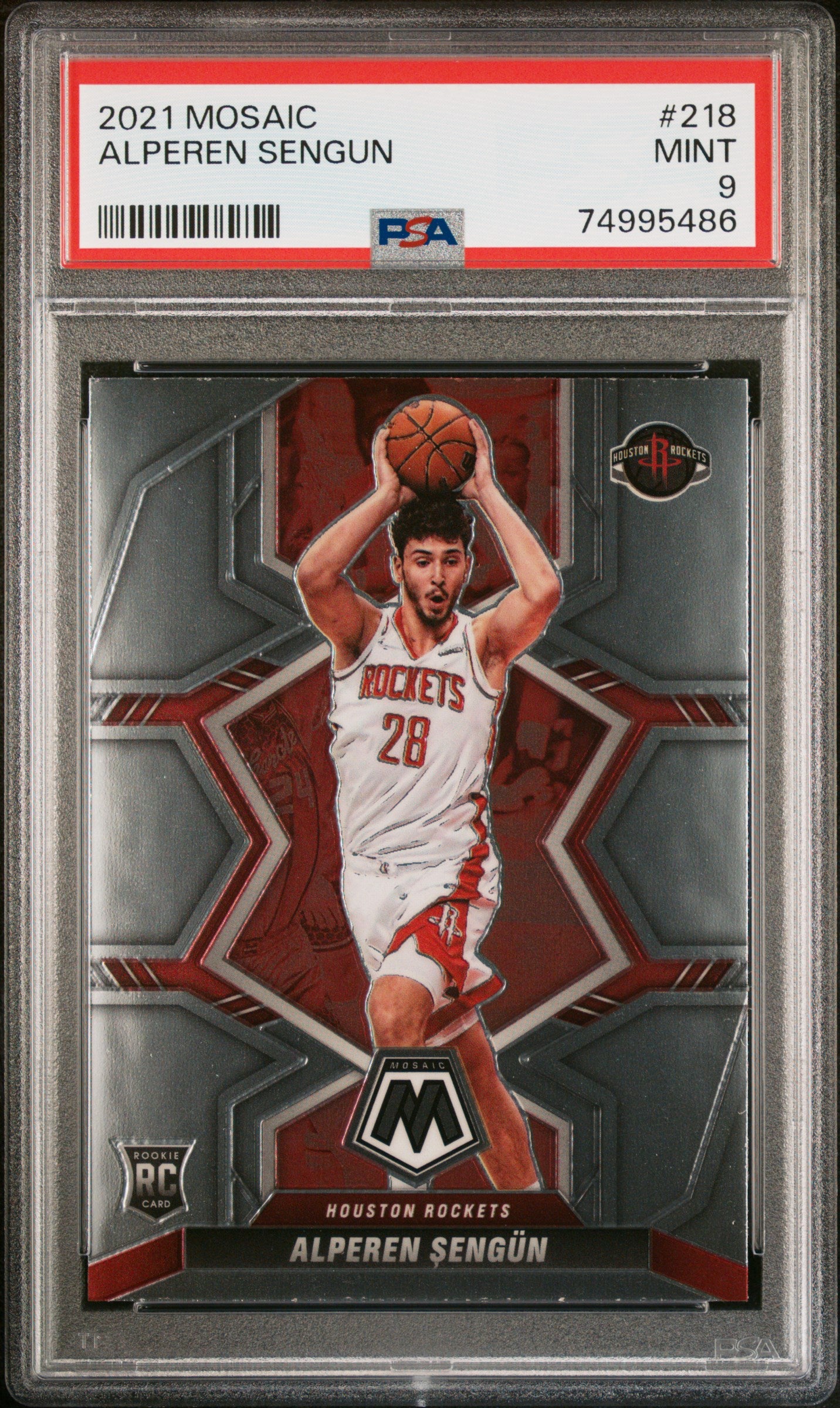 2021-22 Panini Mosaic #218 Alperen Sengun PSA 9