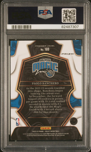 2022 Panini Select #169 Paolo Banchero Orange Flash PSA 9