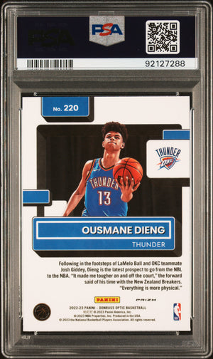 2022 Panini Donruss Optic #220 Ousmane Dieng Red Sparkle PSA 10