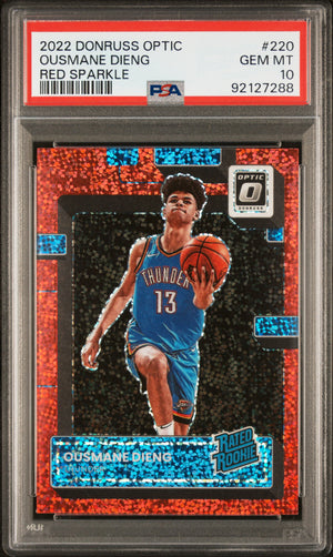 2022 Panini Donruss Optic #220 Ousmane Dieng Red Sparkle PSA 10