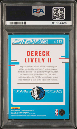 2023-24 Donruss #233 Dereck Lively II Choice PSA 8