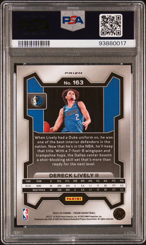 2023-24 Panini Prizm #163 Dereck Lively II Prizms Silver PSA 9