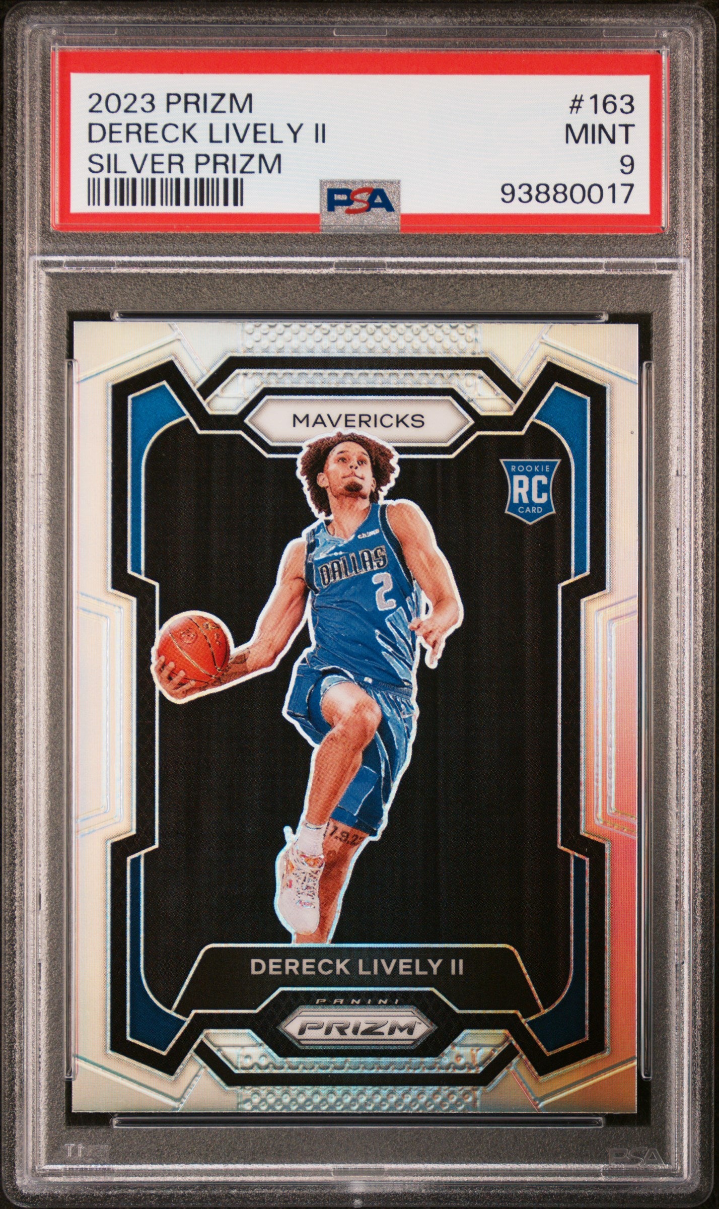 2023-24 Panini Prizm #163 Dereck Lively II Prizms Silver PSA 9