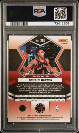 2021 Panini Mosaic #207 Scottie Barnes Green Mosaic PSA 10