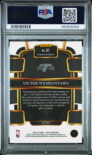 2023-24 Panini Select #87 Victor Wembanyama PSA 10