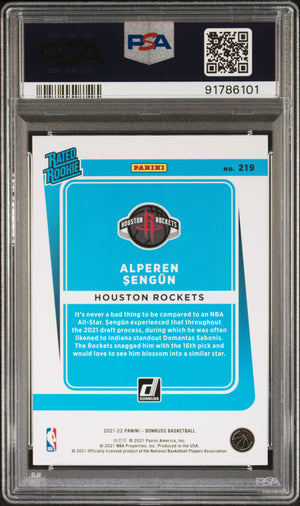 2021-22 Donruss #219 Alperen Sengun Holo Orange Laser PSA 10