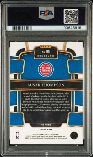 2023 Panini Select #95 Ausar Thompson Green Shock PSA 8