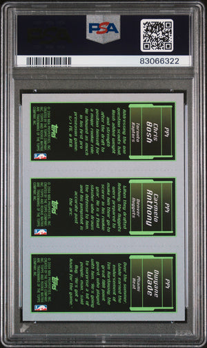 2003 Topps Rookie Matrix Pre-Production #PP1 Wade/Anthony/Bosh PSA 9