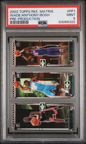 2003 Topps Rookie Matrix Pre-Production #PP1 Wade/Anthony/Bosh PSA 9