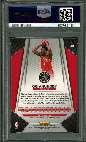 2017 Panini Prizm #38 Og Anunoby PSA 9