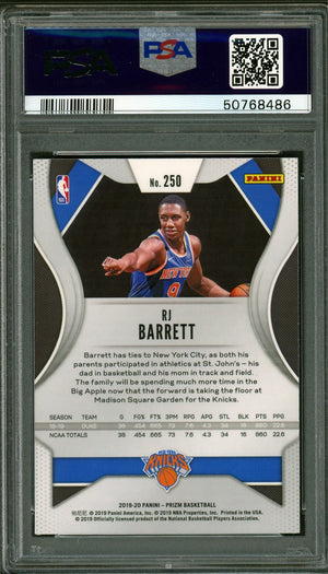 2019 Panini Prizm #250 Rj Barrett PSA 10