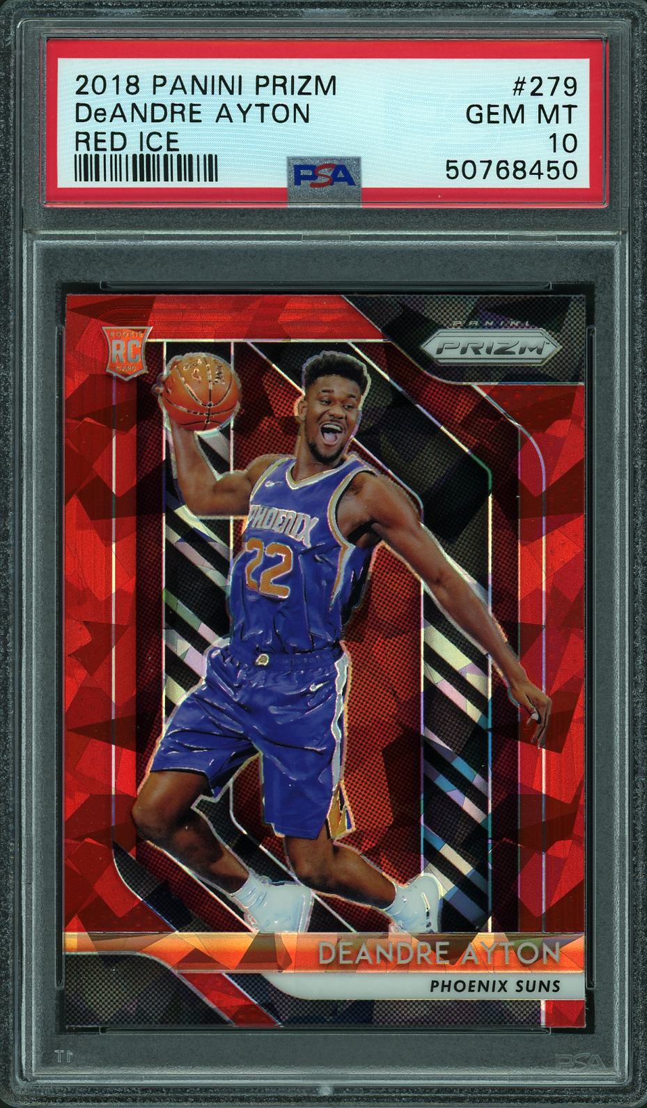 2018 Panini Prizm #279 Deandre Ayton Red Ice PSA 10 #/299