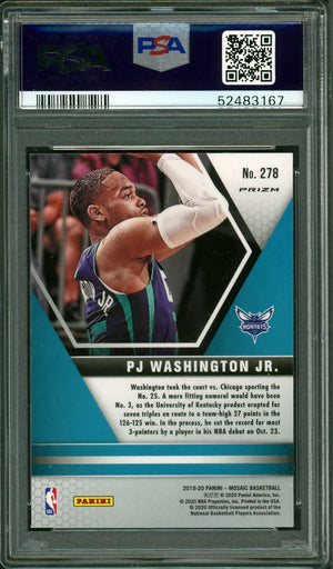 2019 Panini Mosaic #278 Pj Washington Jr. Mosaic PSA 10