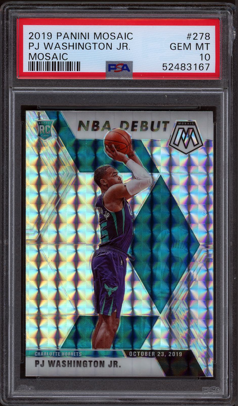 2019 Panini Mosaic #278 Pj Washington Jr. Mosaic PSA 10