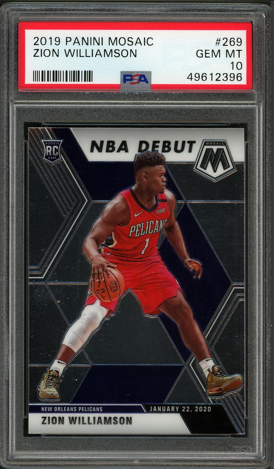 2019 Panini Mosaic #269 Zion Williamson PSA 10