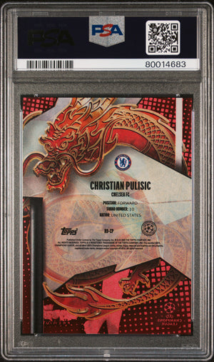 2022-23 Topps Crystal Premium Uefa  Red Dragon #RDCP Christian Pulisic PSA 9