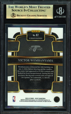 2023-24 Panini Select #87 Victor Wembanyama Blue (Retail Base) BGS 9.5