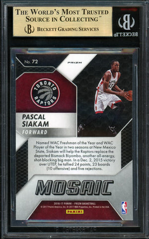 2016 Prizm #72 Pascal Siakam BGS 9.5