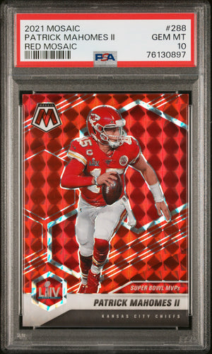 2021 Panini Mosaic #288 Patrick Mahomes Ii Red Mosaic PSA 10