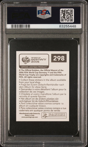 2006 Panini World Cup Germany Sticker #298 Cristiano Ronaldo PSA 9